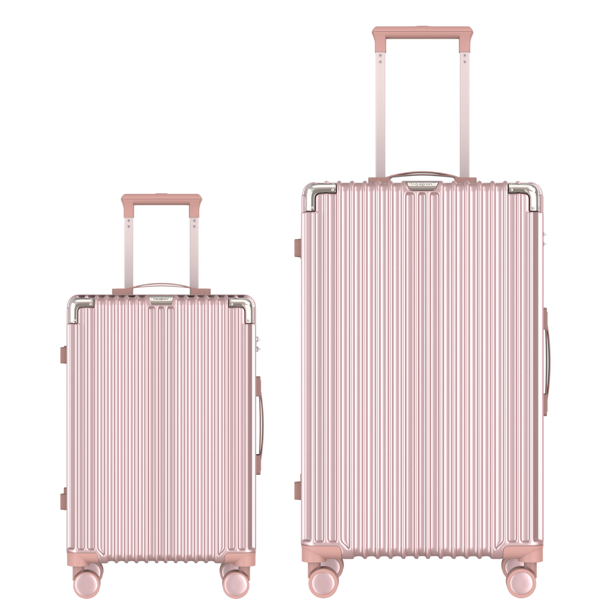 VOYAGOUX - CLASSIC - Sustainable Travel Suitcase Set 2 pieces - Rose Gold - S / L