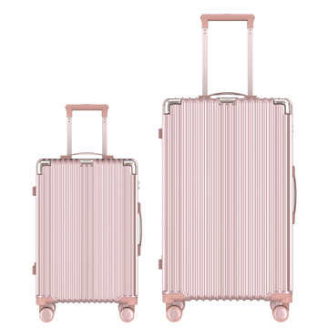 VOYAGOUX - CLASSIC - Sustainable Travel Suitcase Set 2 pieces - Rose Gold - S / L