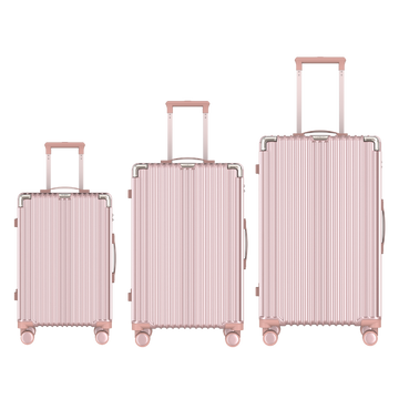 VOYAGOUX - CLASSIC - 3-Piece Durable Travel Suitcase Set - Rose Gold - S / M / L