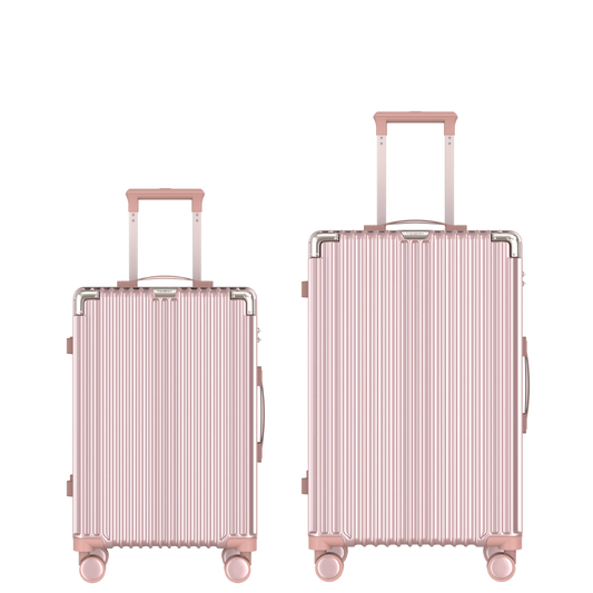 VOYAGOUX - CLASSIC - Sustainable Travel Suitcase Set 2 pieces - Rose Gold - S / M