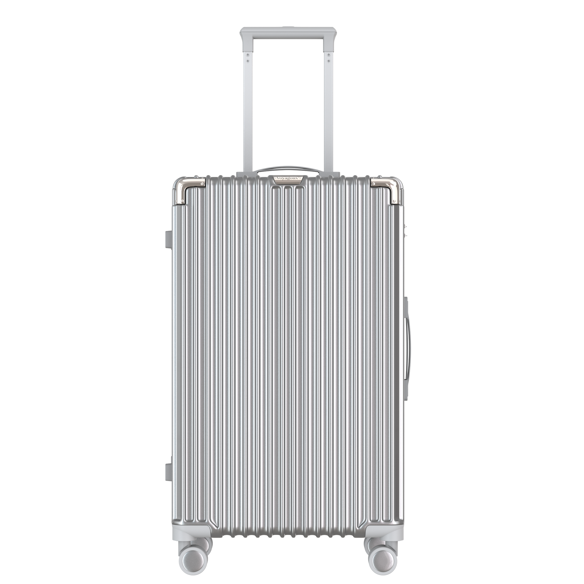 Voyagoux® CLASSIC - Sustainable Travel Suitcase - Silver | 113L, Large (L)