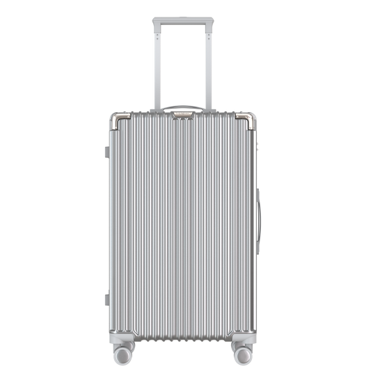 Voyagoux® CLASSIC - Duurzame Reiskoffer - Zilver | 113L, Large (L)