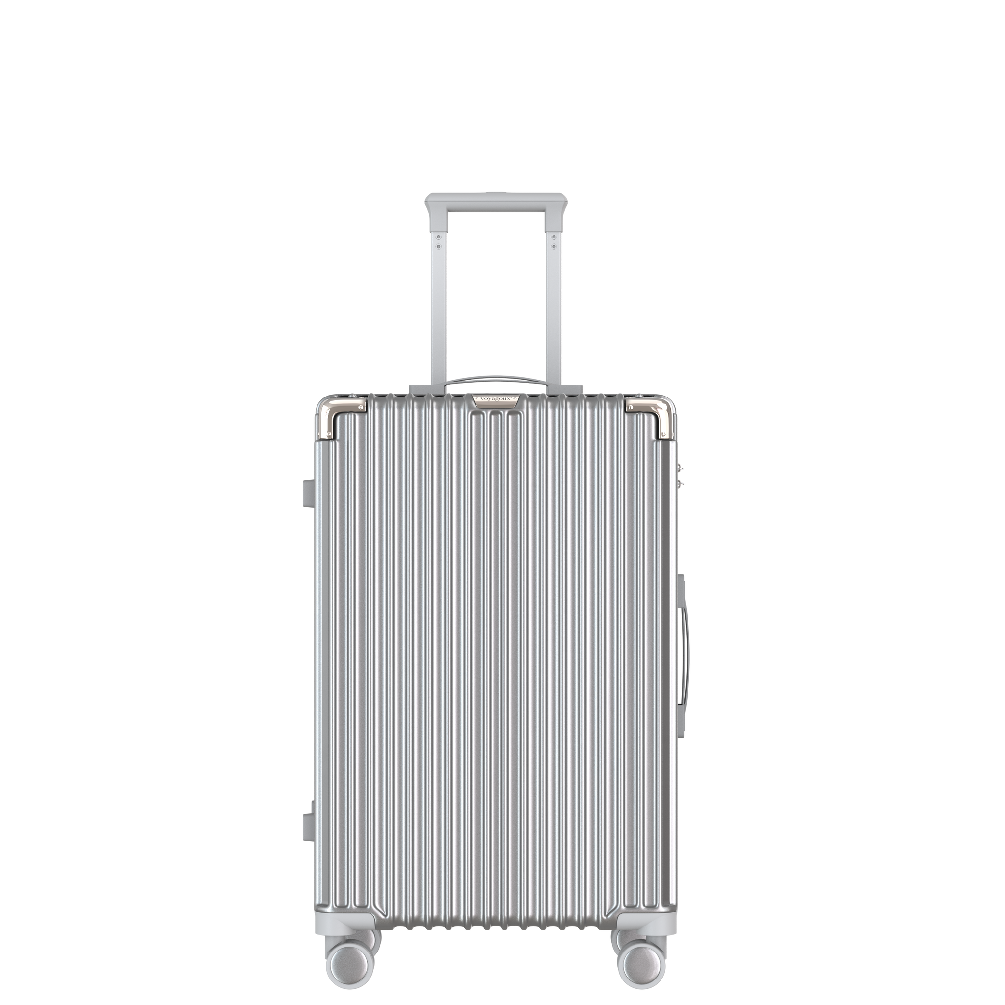 VOYAGOUX - CLASSIC - Sustainable Travel Suitcase - Silver - 71L, Medium (M)