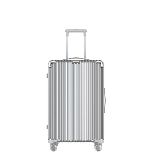 VOYAGOUX - CLASSIC - Sustainable Travel Suitcase - Silver - 71L, Medium (M)