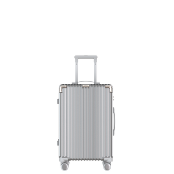 Voyagoux® CLASSIC - Hand Luggage - Sustainable Travel Suitcase - Silver | 39L, Small (S)