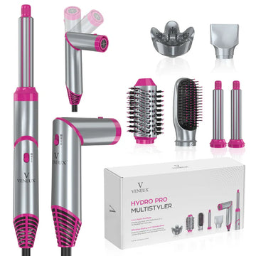 VENEUX® 6-in-1 Airstyler Grey-Pink