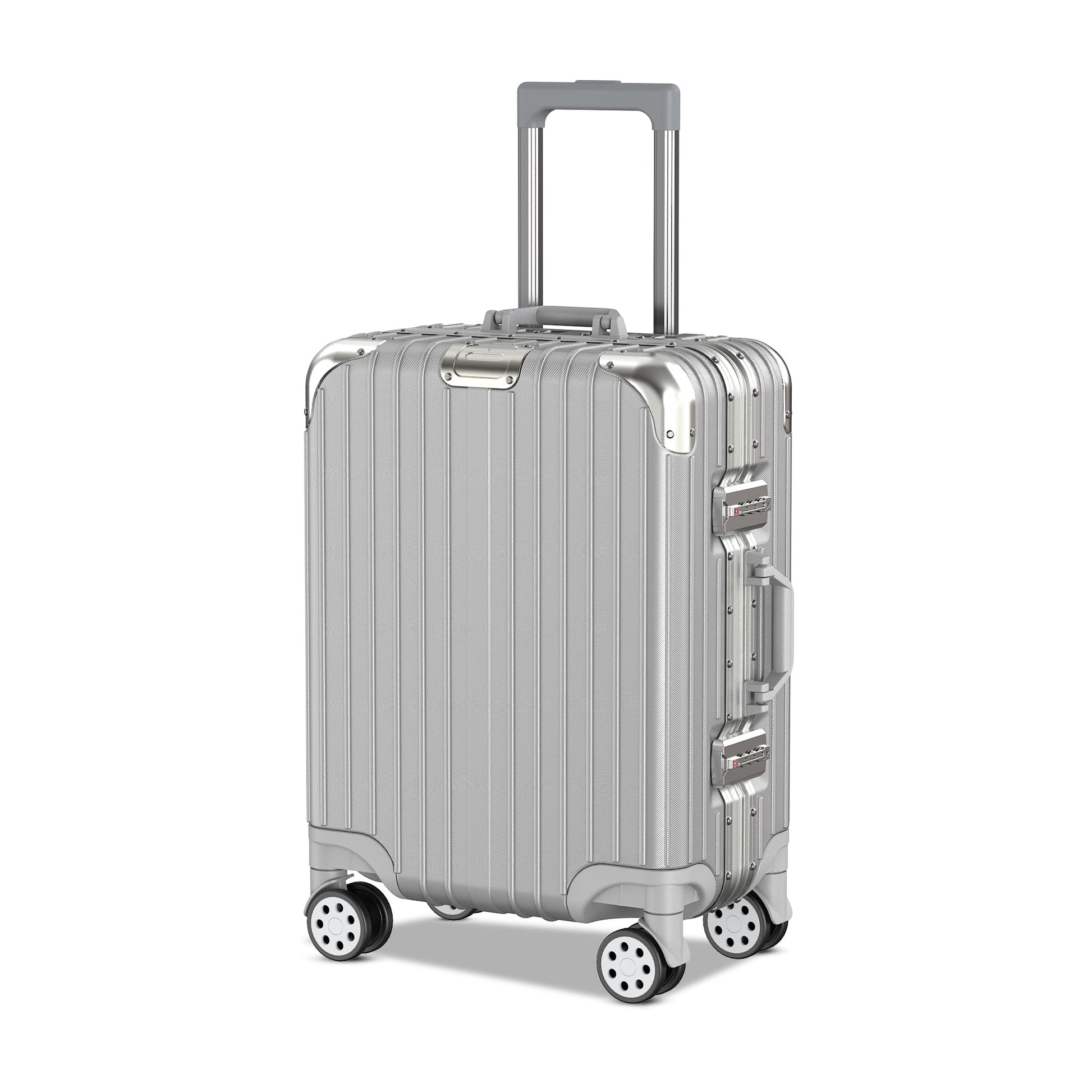 Voyagoux® AEON - Aluminium Reiskoffer - Zilver | 42L, Small (S) - Voyagoux