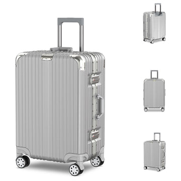 Voyagoux® AEON - Aluminium Reiskoffer - Zilver | 72L, Medium (M) - Voyagoux