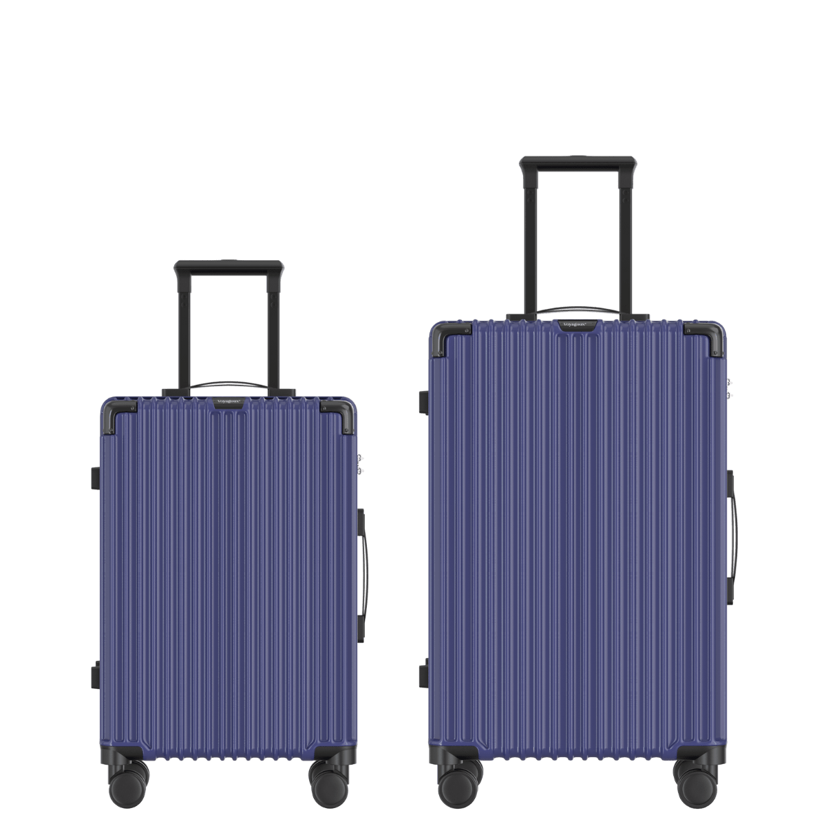 Voyagoux® CLASSIC - 2 - delige Duurzame Reiskoffer Set - Donkerblauw | S / M - Voyagoux