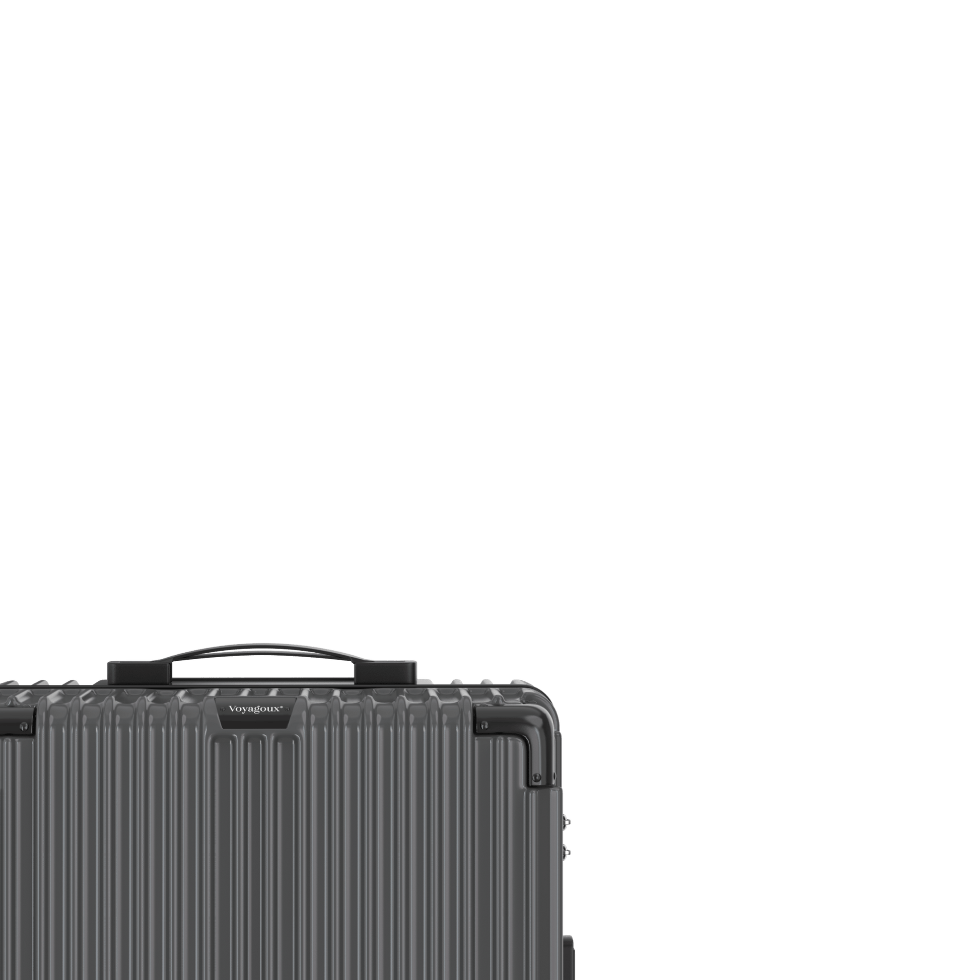 Voyagoux® CLASSIC - 2 - delige Duurzame Reiskoffer Set - Donkergrijs | M / L - Voyagoux