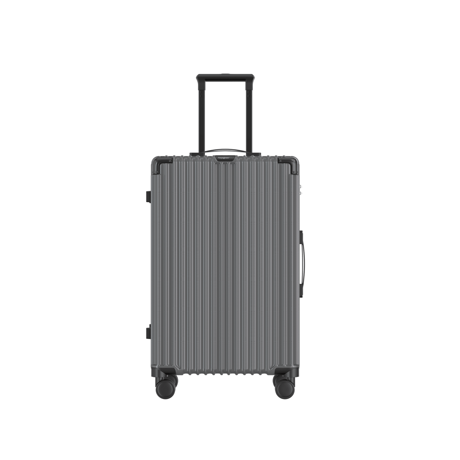 Voyagoux® CLASSIC - 2 - delige Duurzame Reiskoffer Set - Donkergrijs | S / M - Voyagoux