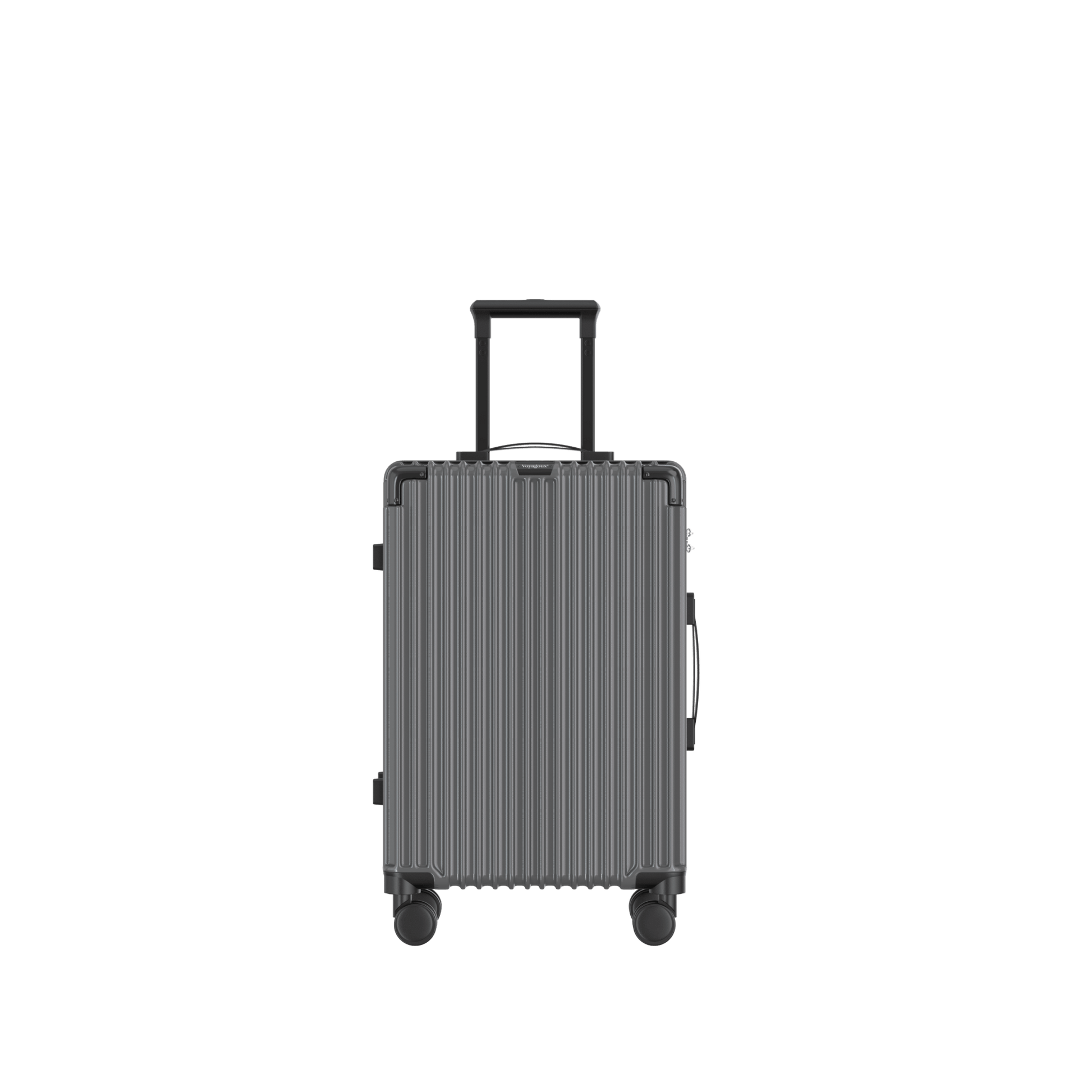 Voyagoux® CLASSIC - 2 - delige Duurzame Reiskoffer Set - Donkergrijs | S / M - Voyagoux