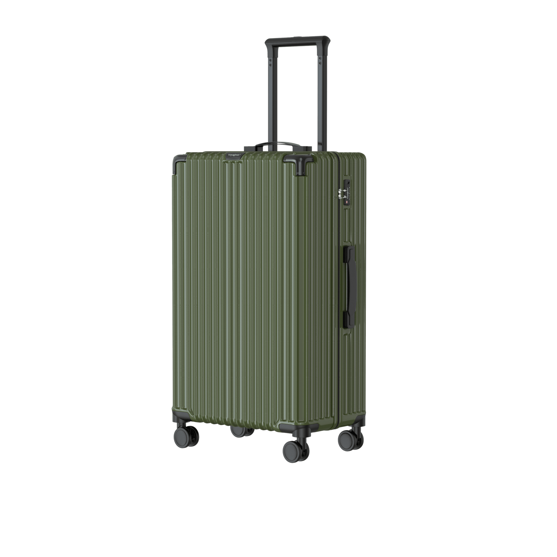 Voyagoux® CLASSIC - 2 - delige Duurzame Reiskoffer Set - Olijfgroen | M / L - Voyagoux