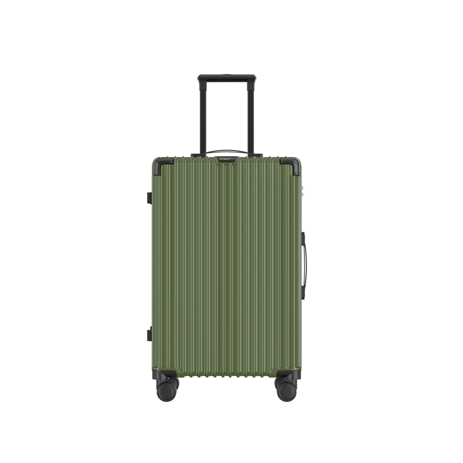 Voyagoux® CLASSIC - 2 - delige Duurzame Reiskoffer Set - Olijfgroen | M / L - Voyagoux