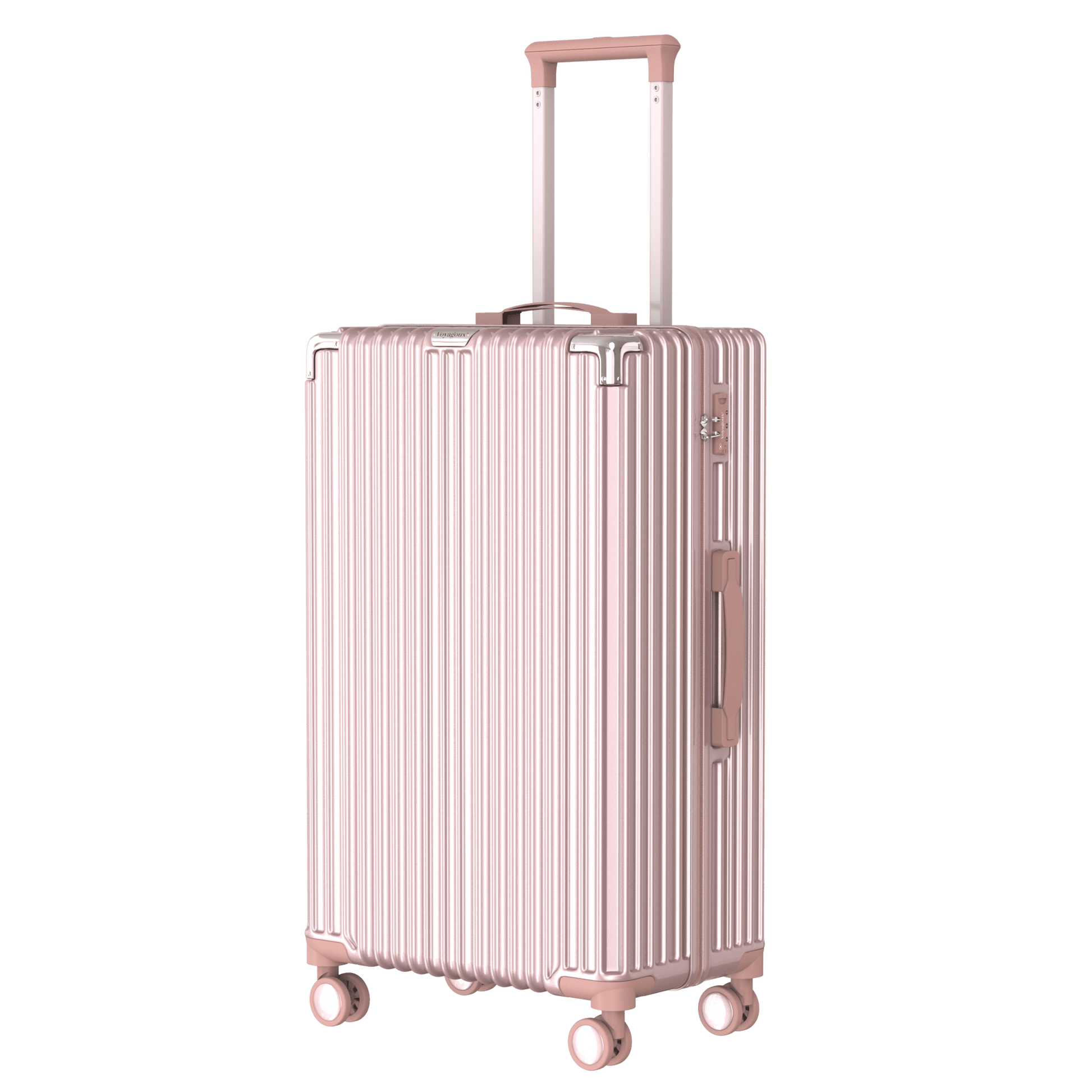 Voyagoux® CLASSIC - 2 - delige Duurzame Reiskoffer Set - Rose Gold | M / L - Voyagoux