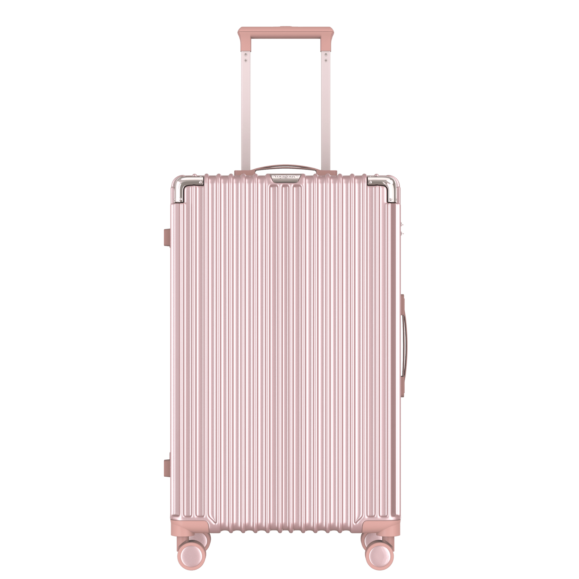 Voyagoux® CLASSIC - 2 - delige Duurzame Reiskoffer Set - Rose Gold | M / L - Voyagoux