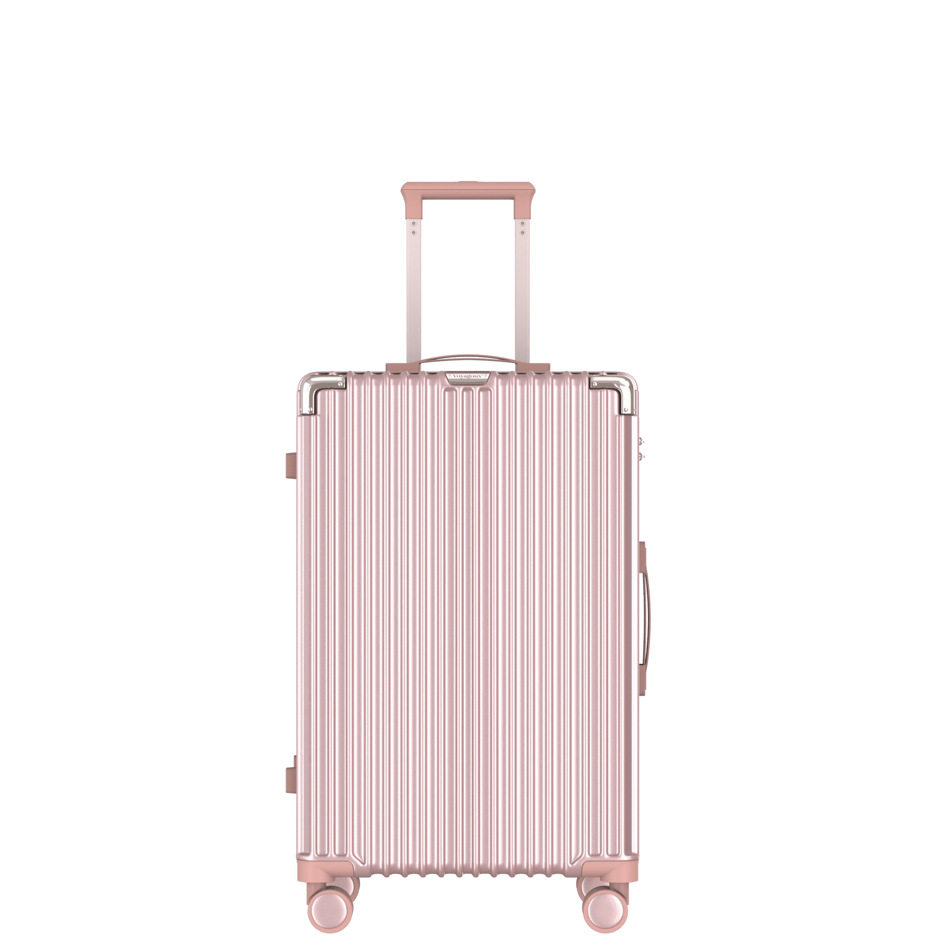 Voyagoux® CLASSIC - 2 - delige Duurzame Reiskoffer Set - Rose Gold | M / L - Voyagoux