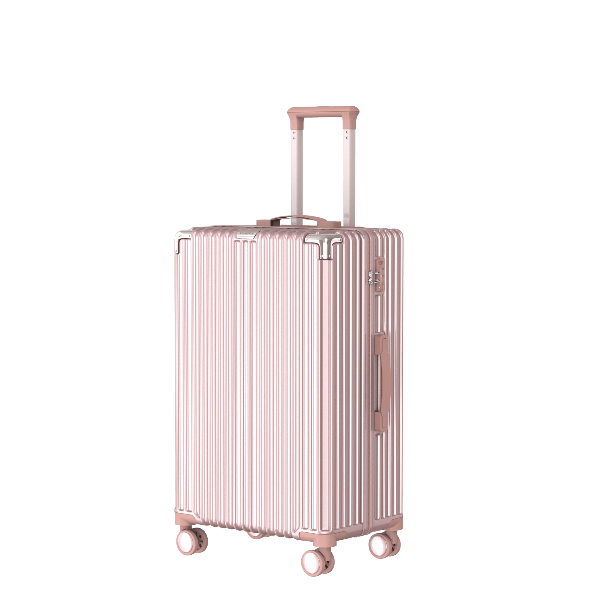 Voyagoux® CLASSIC - 2 - delige Duurzame Reiskoffer Set - Rose Gold | M / L - Voyagoux