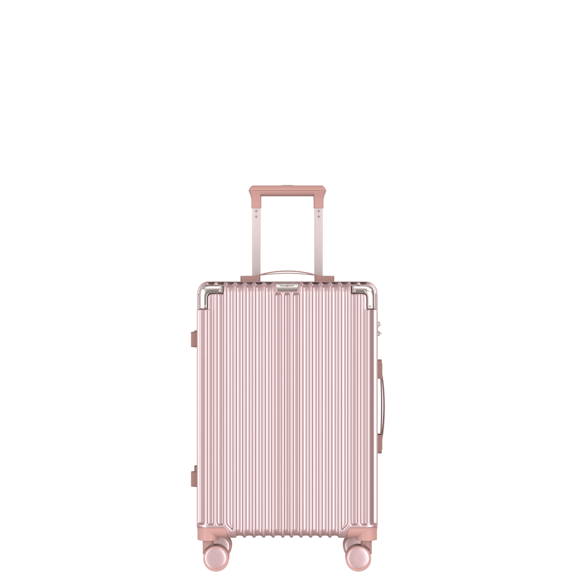 Voyagoux® CLASSIC - 2 - delige Duurzame Reiskoffer Set - Rose Gold | S / M - Voyagoux