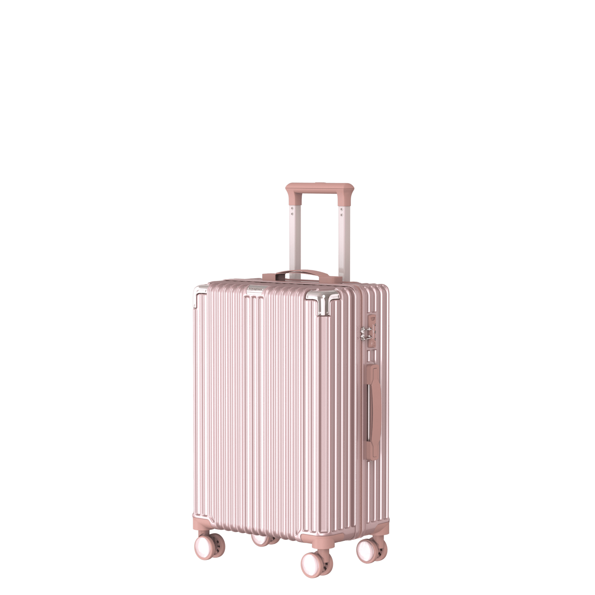 Voyagoux® CLASSIC - 2 - delige Duurzame Reiskoffer Set - Rose Gold | S / M - Voyagoux