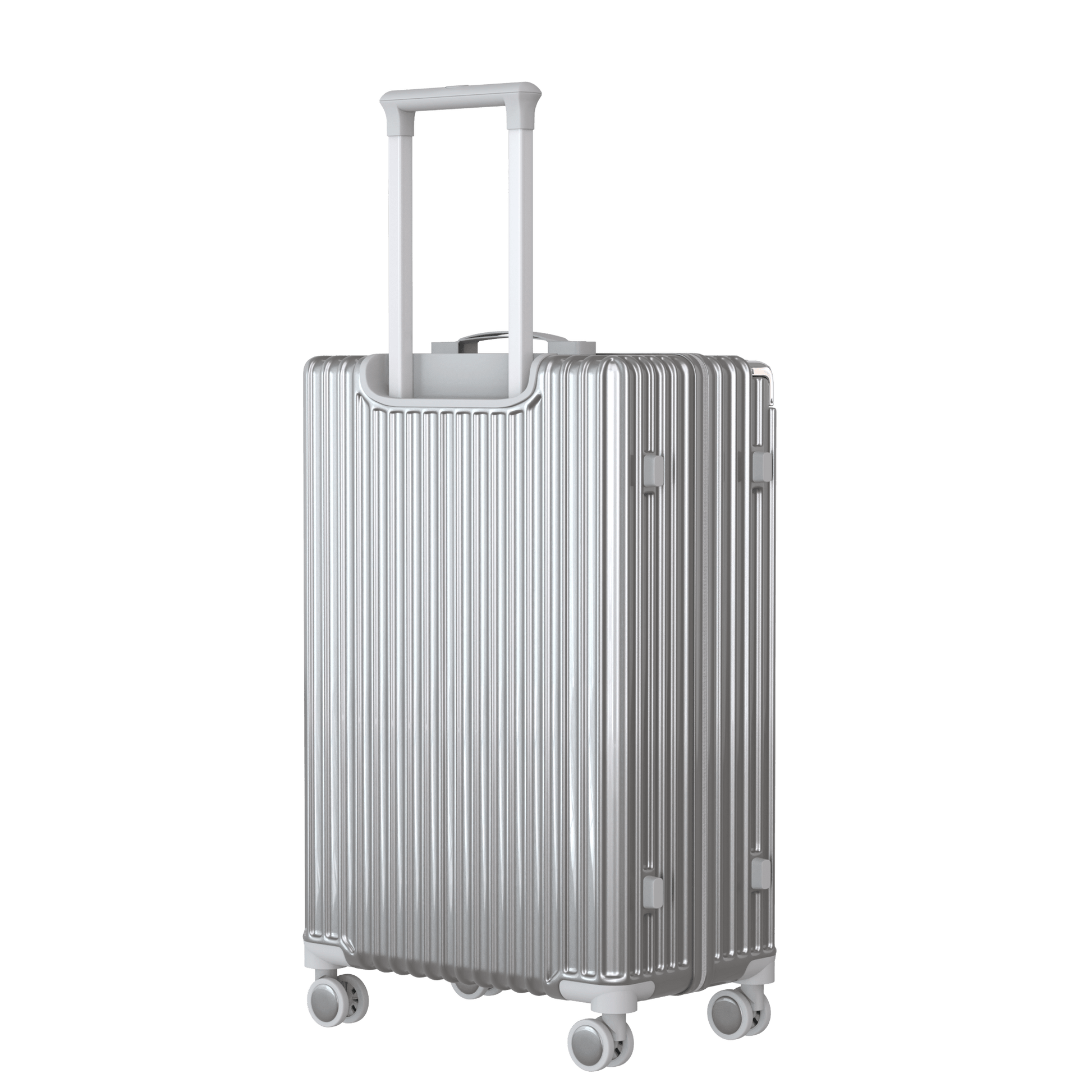 Voyagoux® CLASSIC - 2 - delige Duurzame Reiskoffer Set - Zilver | M / L - Voyagoux