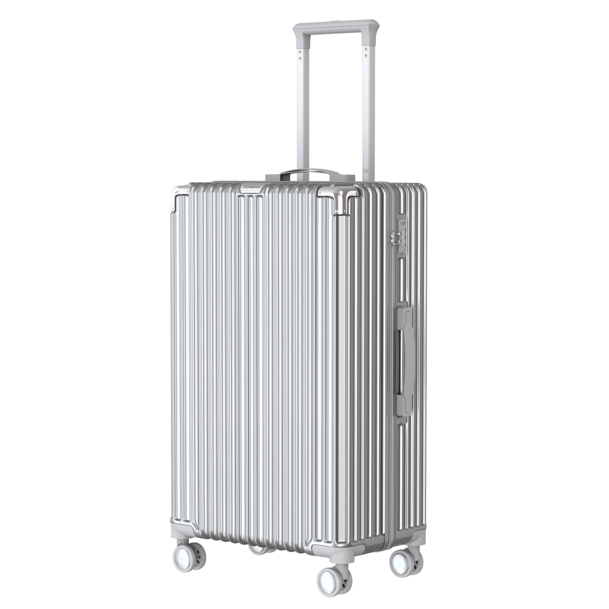 Voyagoux® CLASSIC - 2 - delige Duurzame Reiskoffer Set - Zilver | M / L - Voyagoux