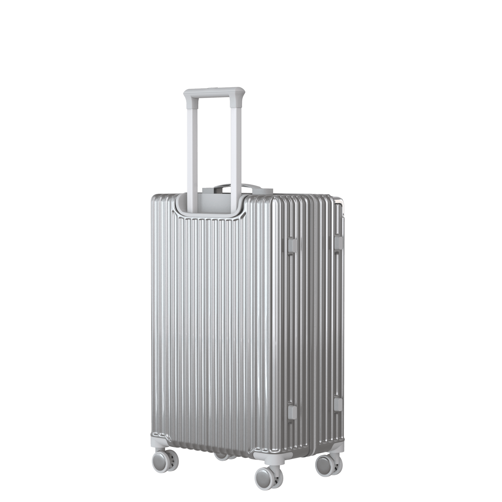 Voyagoux® CLASSIC - 2 - delige Duurzame Reiskoffer Set - Zilver | M / L - Voyagoux