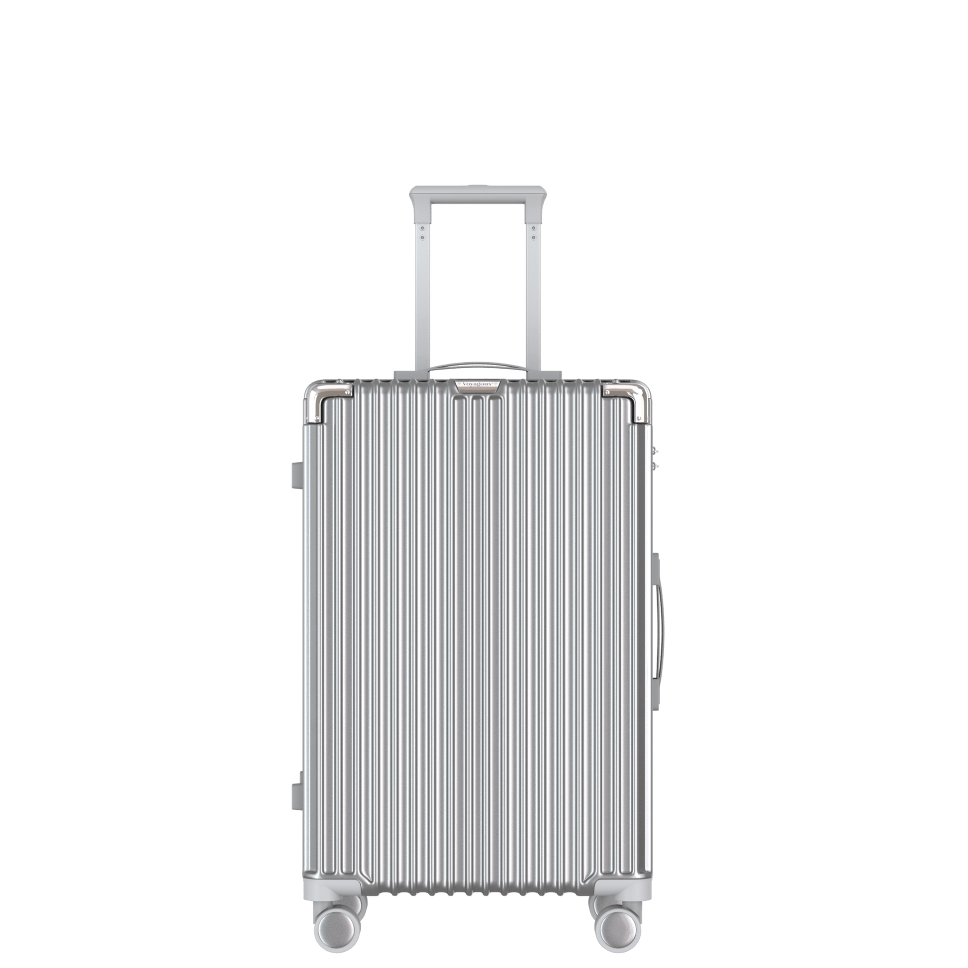 Voyagoux® CLASSIC - 2 - delige Duurzame Reiskoffer Set - Zilver | M / L - Voyagoux