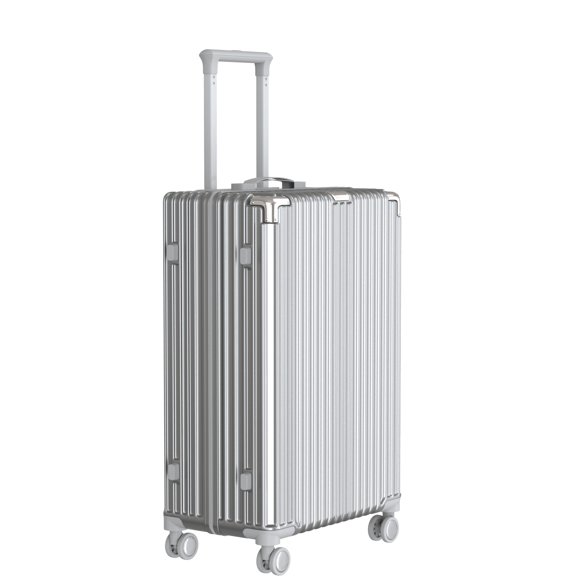 Voyagoux® CLASSIC - 2 - delige Duurzame Reiskoffer Set - Zilver | M / L - Voyagoux