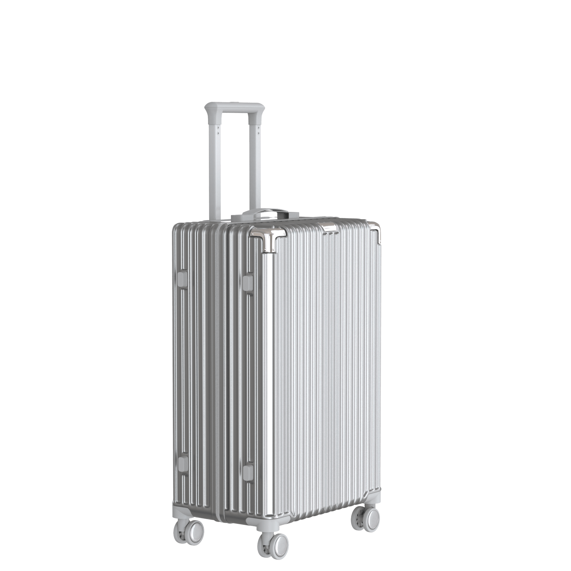 Voyagoux® CLASSIC - 2 - delige Duurzame Reiskoffer Set - Zilver | M / L - Voyagoux