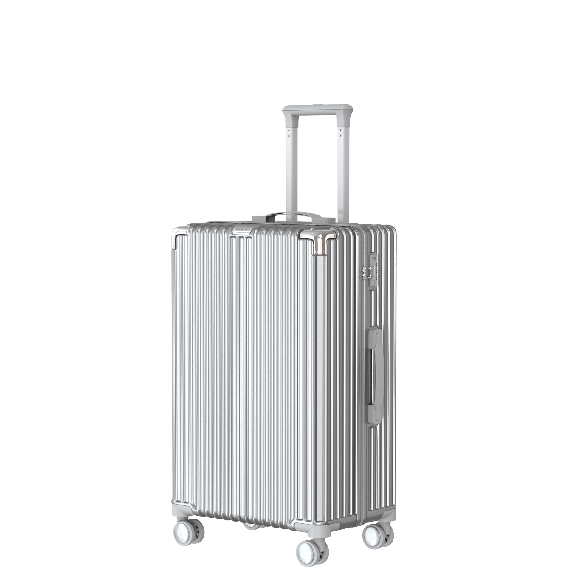 Voyagoux® CLASSIC - 2 - delige Duurzame Reiskoffer Set - Zilver | M / L - Voyagoux