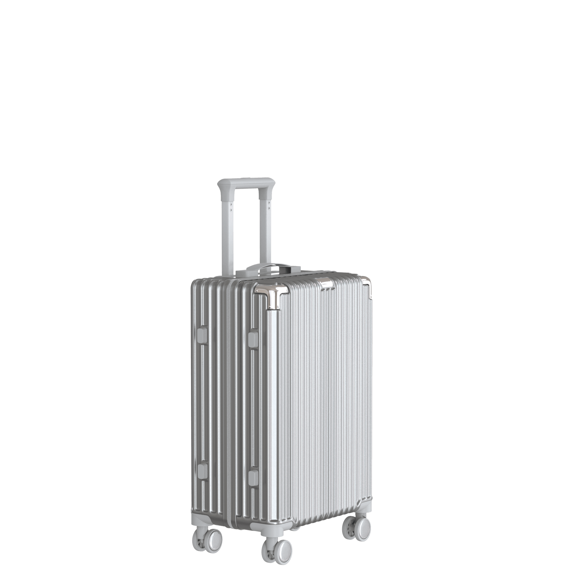 Voyagoux® CLASSIC - 2 - delige Duurzame Reiskoffer Set - Zilver | S / L - Voyagoux