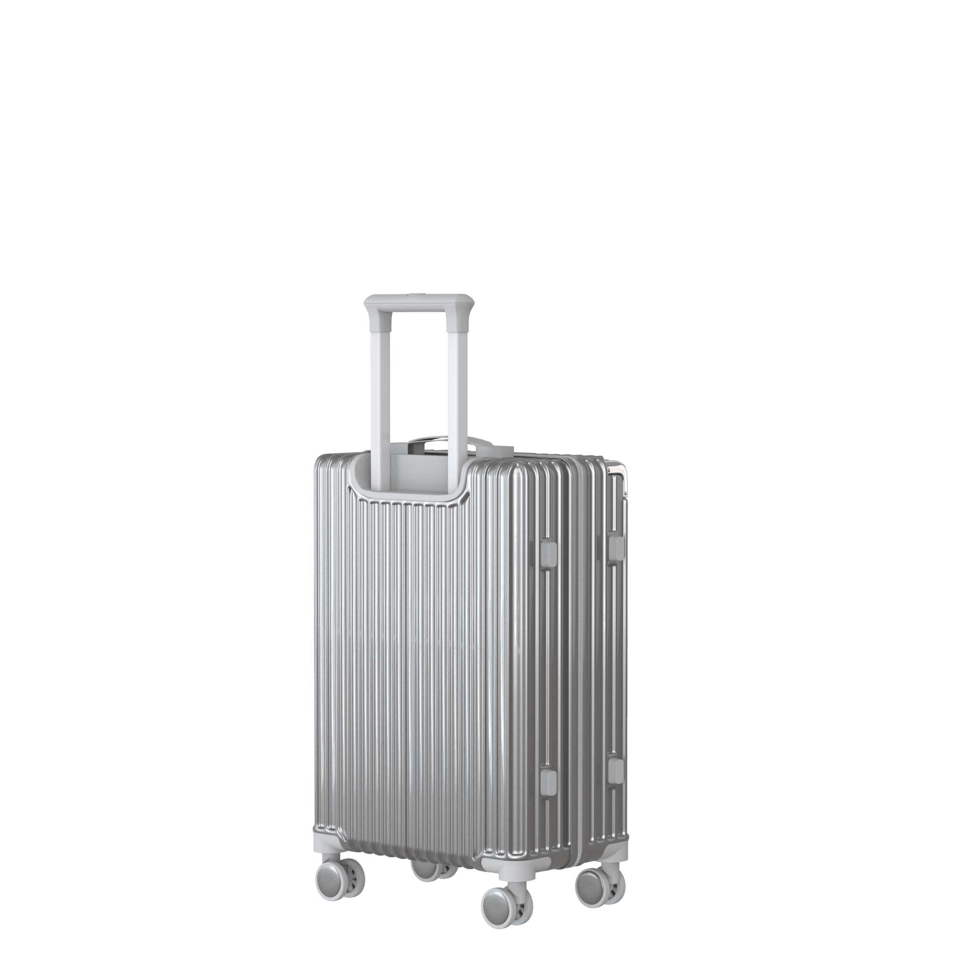 Voyagoux® CLASSIC - 2 - delige Duurzame Reiskoffer Set - Zilver | S / M - Voyagoux