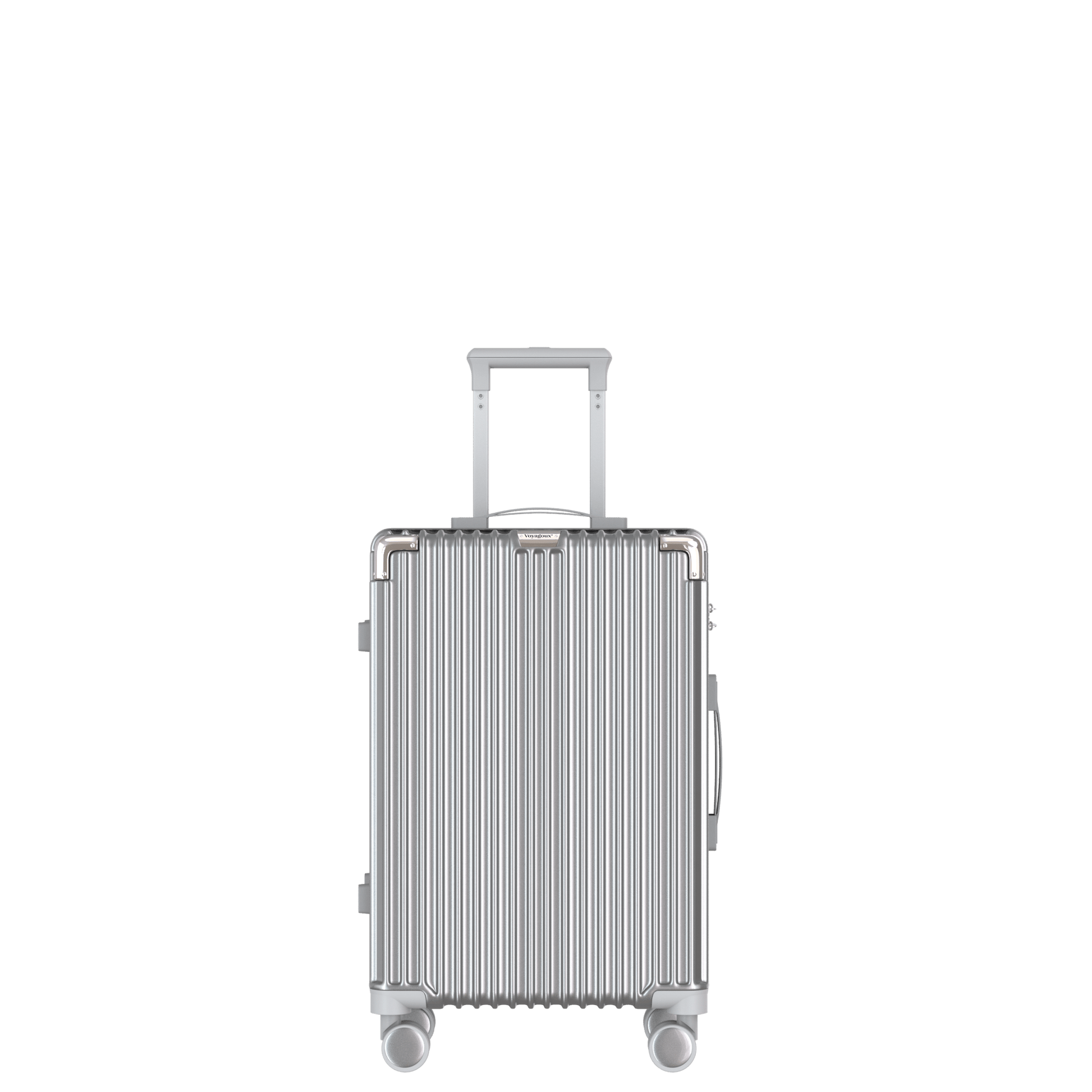 Voyagoux® CLASSIC - 2 - delige Duurzame Reiskoffer Set - Zilver | S / M - Voyagoux