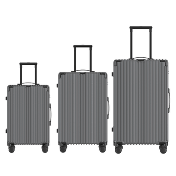 Voyagoux® CLASSIC - 3 - delige Duurzame Reiskoffer Set - Donkergrijs | S / M / L - Voyagoux