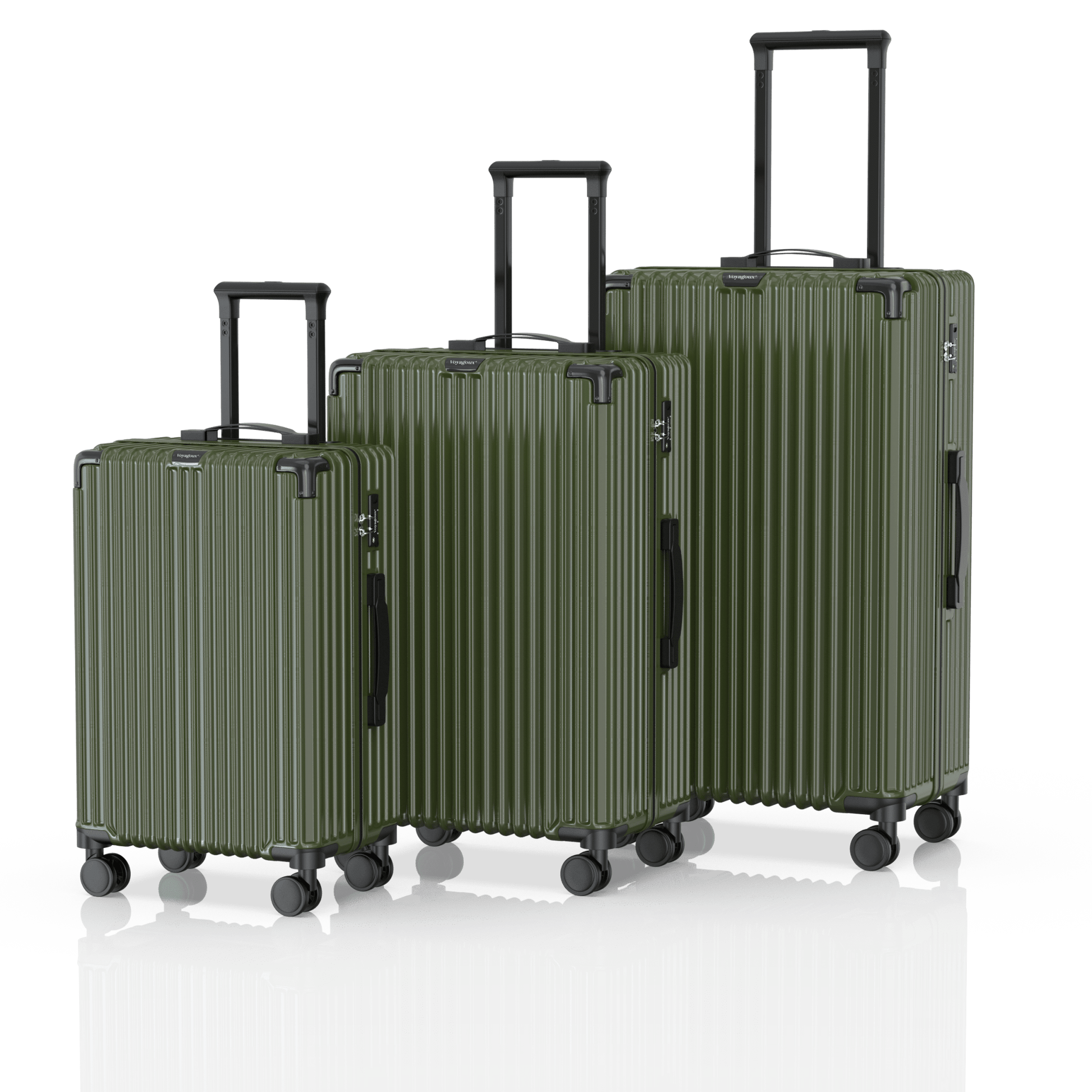 Voyagoux® CLASSIC - Duurzame Reiskoffer - Olijfgroen | 71L, Medium (M) - Voyagoux