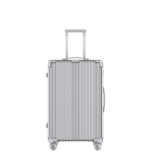 Voyagoux® CLASSIC – Nachhaltiger Reisekoffer – Silber | Mittel (M)