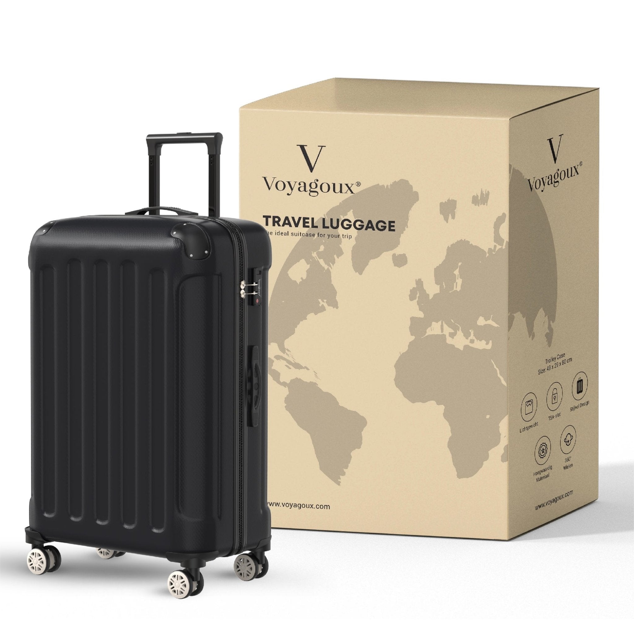 Kono 20 Harde Schaal Handbagage Koffers met 4 Spinner Wielen
