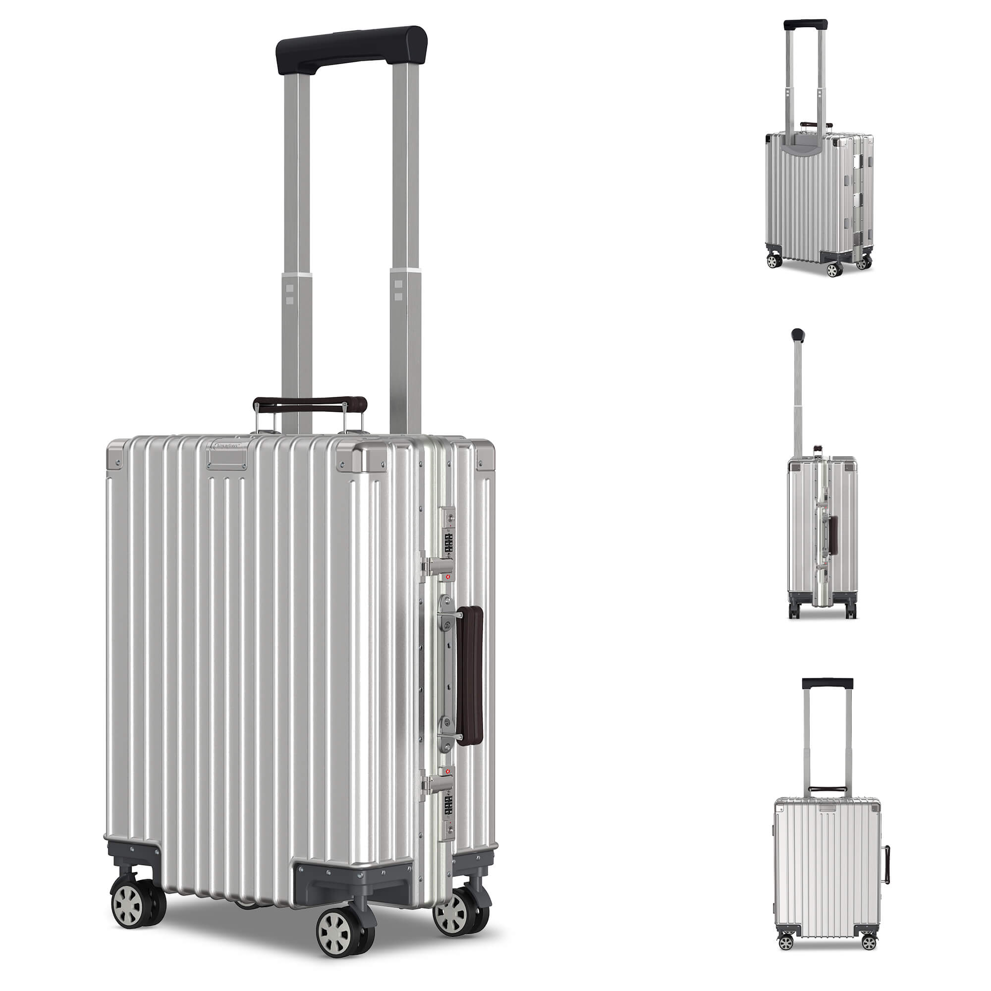 Voyagoux® ICON - Premium Aluminium Reiskoffer - Zilver | 40L, Small (S) - Voyagoux