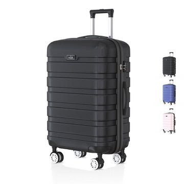 Voyagoux® REVELATION - Reiskoffer Large - 113L - Koffers - Reiskoffer met wielen - Zwart - TSA Slot - Voyagoux