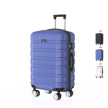 Voyagoux® REVELATION - Reiskoffer Medium - 71L - Koffers - Reiskoffer met wielen - Blauw - TSA Slot - Voyagoux